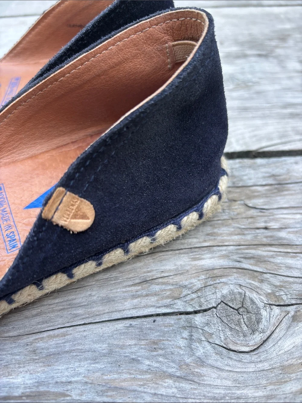 VERBENAS Carmen Navy Blue Suede Espadrilles | Made in Spain | EU 38 - Picture 4 of 8